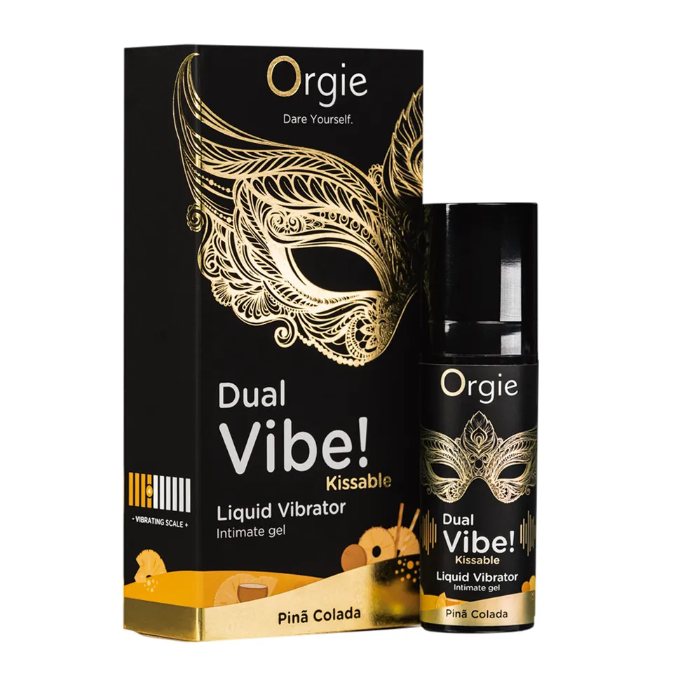 orgie-dual-vibe-gel-vibrant-pi-a-colada-oral-couple image 1