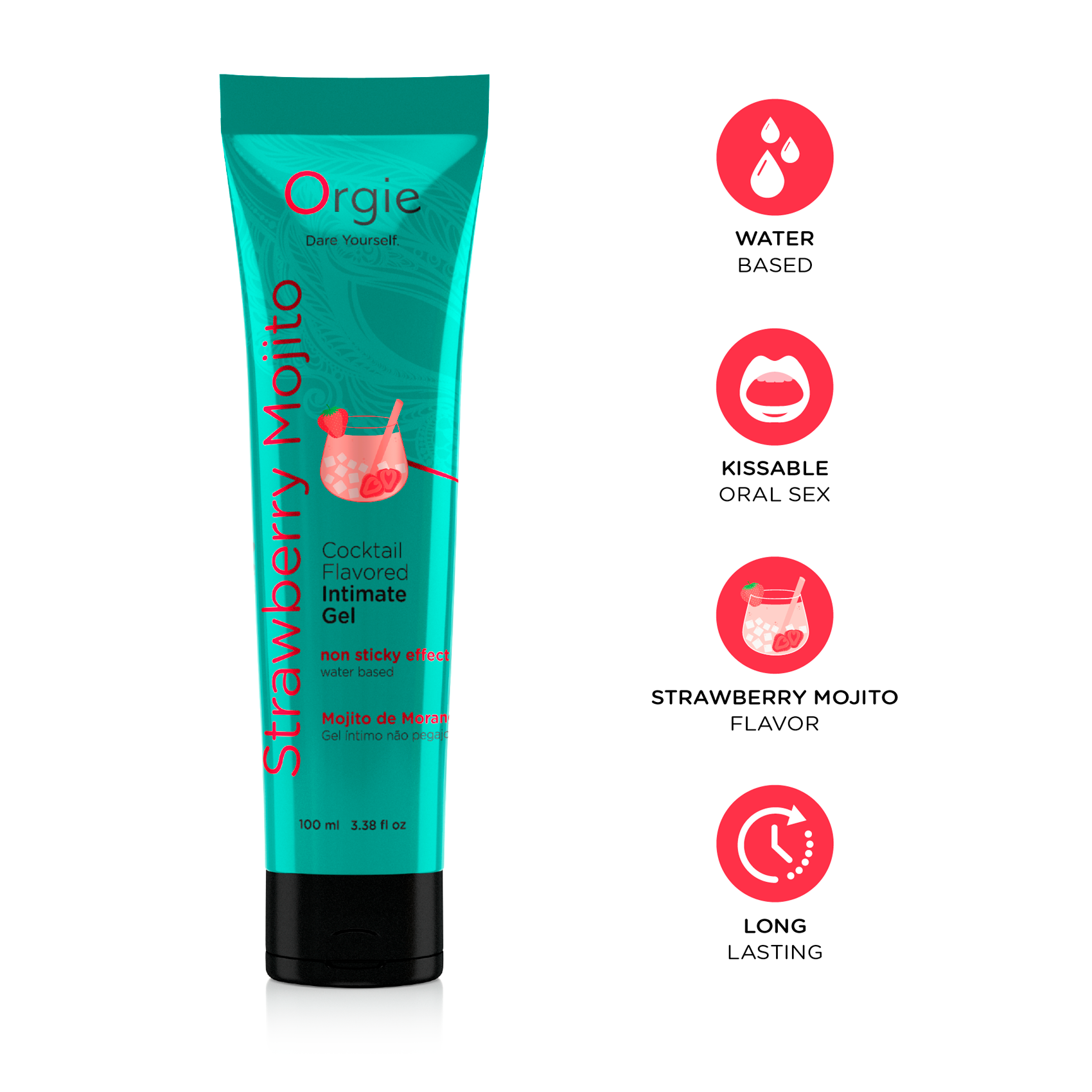 orgie-lube-tube-cocktail-gel-intime-fraise-mojito-100ml image 3
