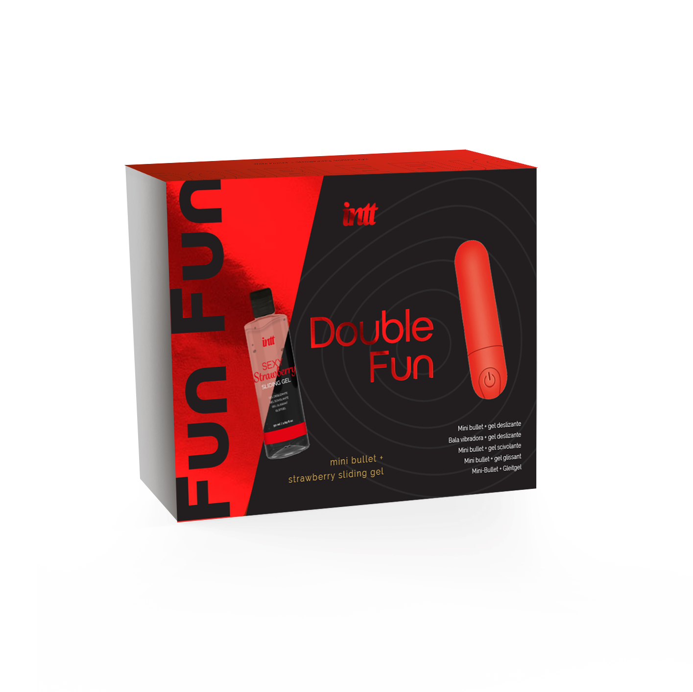 intt-double-fun-set-vibro-silicone-gel-fraise-base-eau image 1