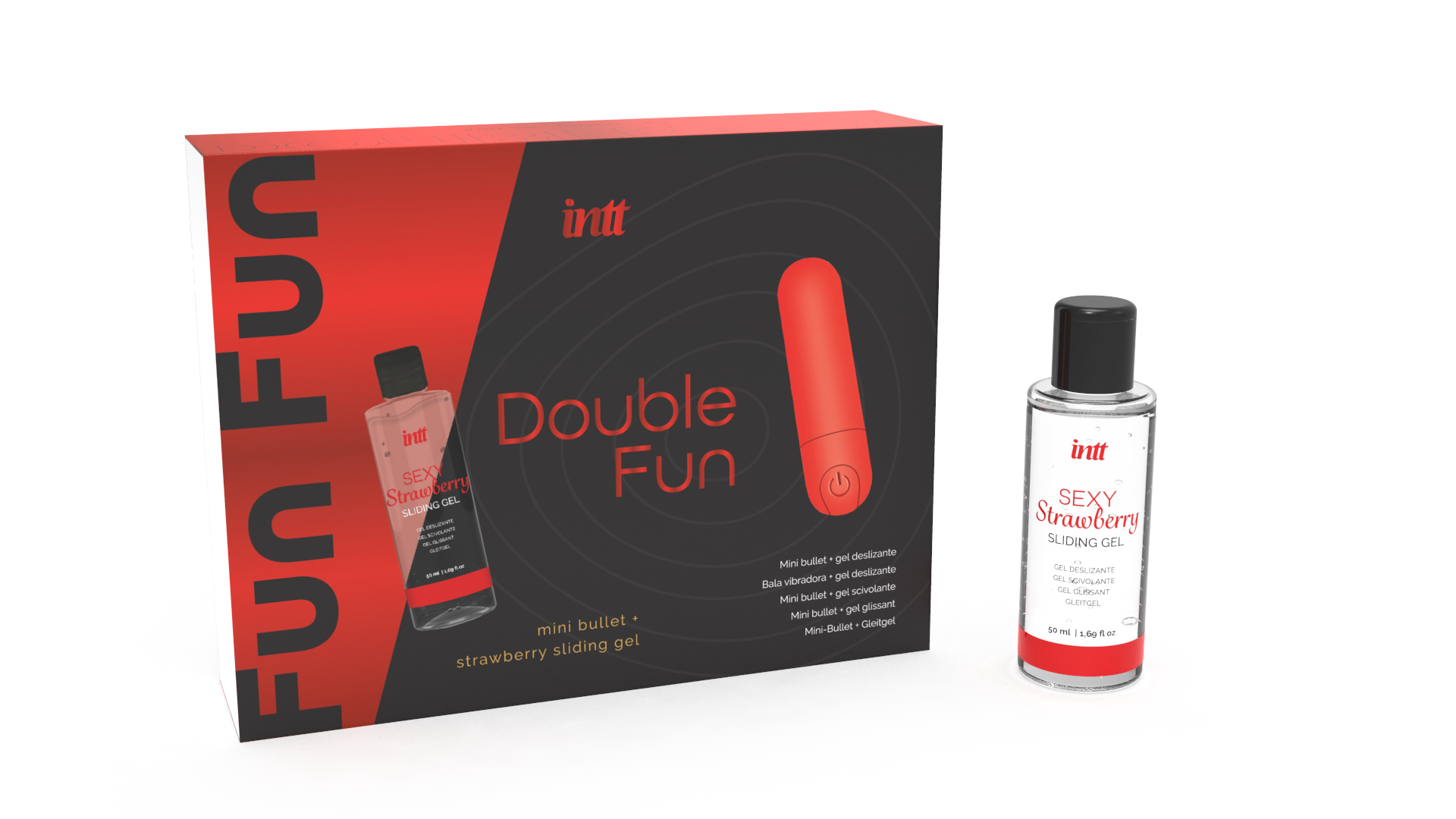intt-double-fun-set-vibro-silicone-gel-fraise-base-eau image 5