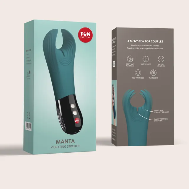 yesforlov-manta-masturbateur-homme-bleu-vert-vibrant-rechargeable image 1